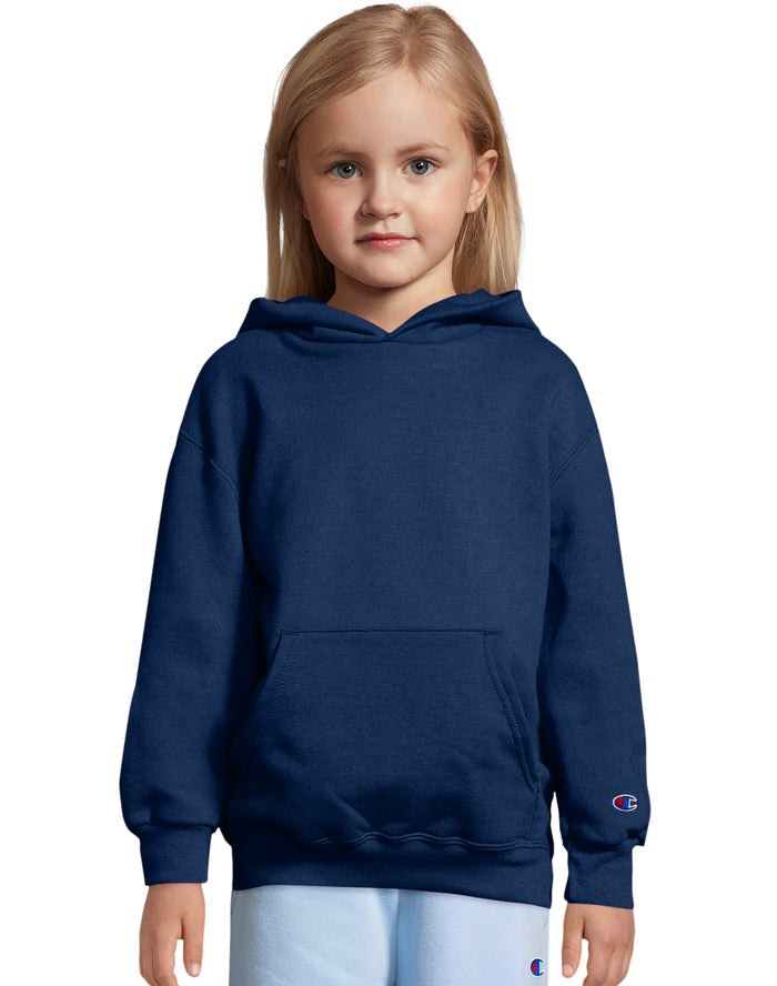 Champion Hoodie Meisjes - Donkerblauw - Double Dry Fleece Pullover ( 351082-DXO )